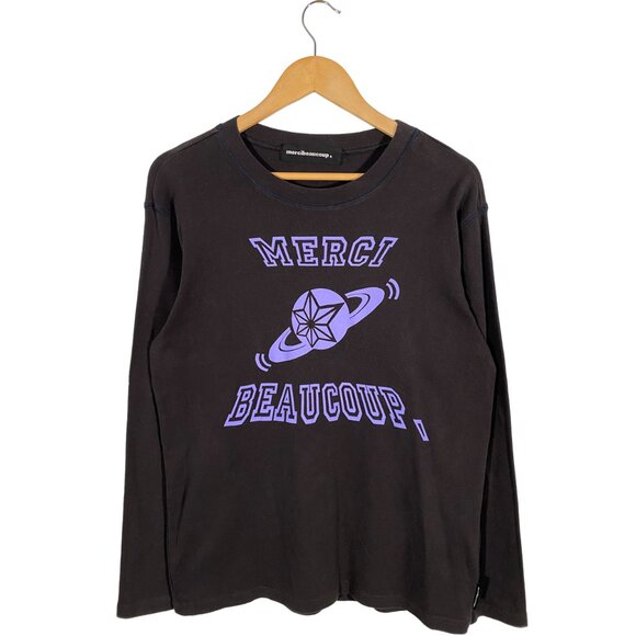 mercibeaucoup x Issey Miyake Jersey Knit Long Sleeve Graphic Tee mens size 3 / L - Picture 1 of 8